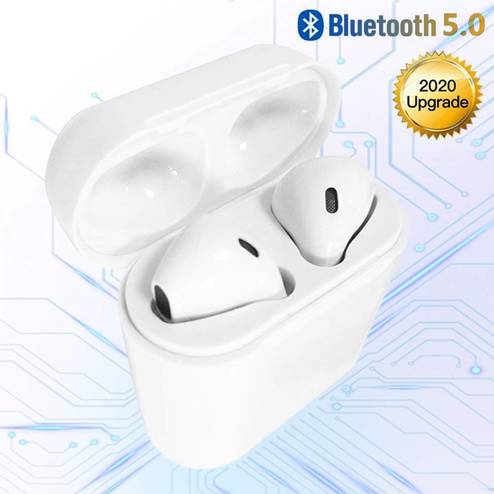 Bluetooth 5.0 Wireless Earbuds Headsets Bluetooth Headphones 【24Hrs Charging Case】 3D Stereo IPX7 Waterproof Pop-ups Auto Pairing Fast Charging for Earphone Sport Earbuds