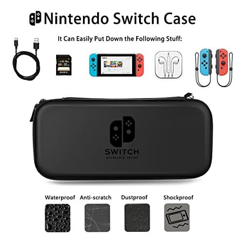 Nintendo Switch Case Accessories Games Carrying Travel Case Screen Protector Protective Controller Amazon Basics Arms Bag Red Eva Cover Dock Deluxe Traveler Hard Shell Pink Pouch Console For Kids