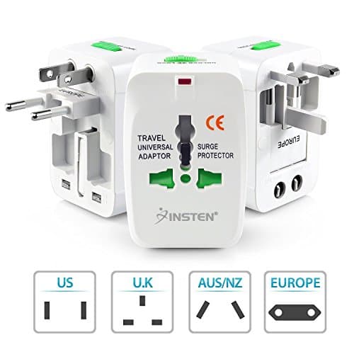 Opencart Universal Travel Charger Adapter Plug, White