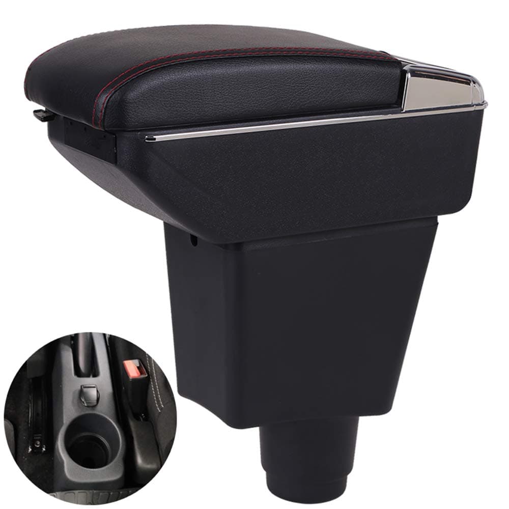 Oneuda Armrest Box for 2018 Renault Logan 2, Universal Armrest Retractable Centre Console Storage Box Car Accessories (Retractable, No USB Socket)