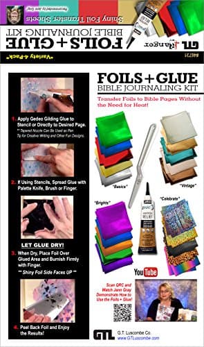 Variety 4-Pack Shiny Foil + Glue Package (Basics/Brights/Vintage/Celebrate)