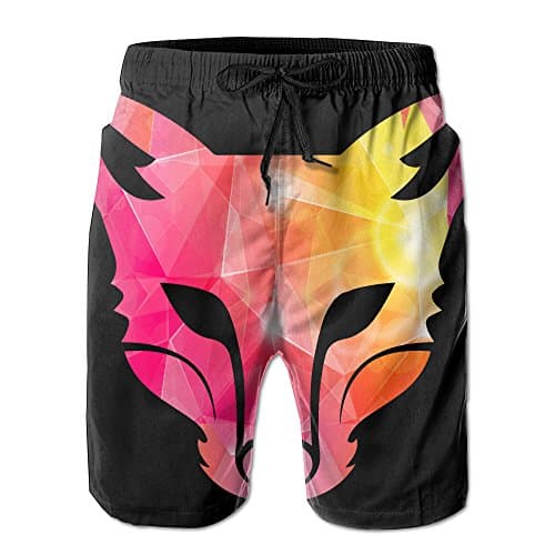 Geo Fox Head Men's Tropical Quick Dry Board Shorts Bathing Suits Swimwear Volley Beach Trunks