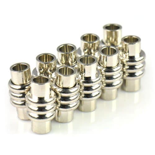 10 Sets/lot,strong Megnetic Clasp for Leather on Bacelet or Necklace with Ening Hole 5mm,pt-689(Pt-689b-10pair/lot)