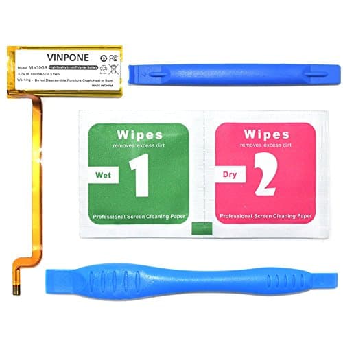 Replacement Battery for Apple iPod Video Li-Polymer Rechargeable Battery with Opening Tool Kit (30GB Battery)