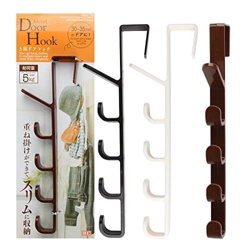 GOOSEBERRY Multi-Functional Adjustable Door Straps Hanger Hat Bag Coat Clothes Rack Organizer Hooks Handbag Bag Storage 5 Level Door Hook