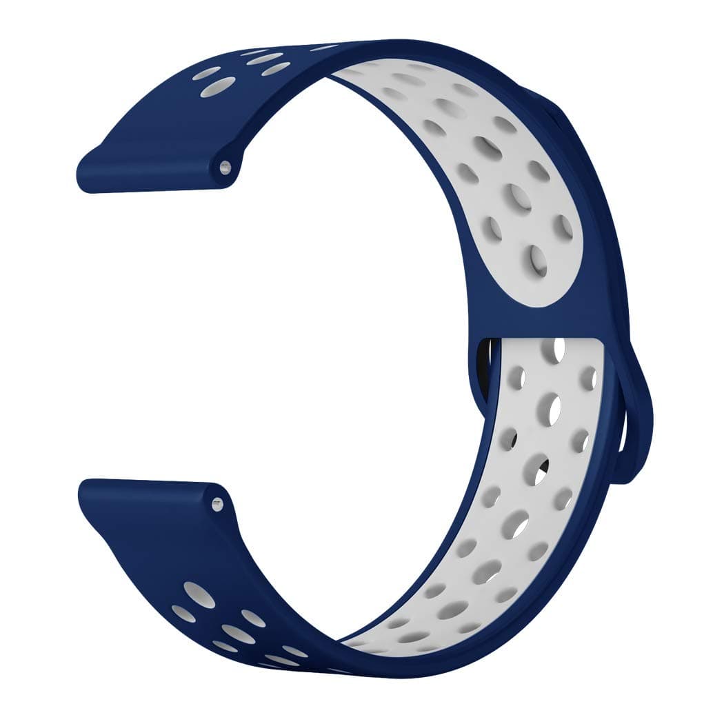 20mm Breathable Silicone Band Replacement Compatible with Garmin Vivoactive 3 Music Samsung Gear Sport Ticwatch 2/E Amazfit Bip Garmin Forerunner 645/Music Fossil Q Control