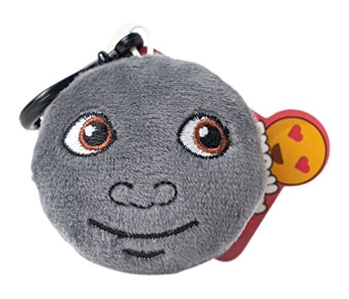Moon emoji Key Ring - Super Soft, Super Cuddly keyring also known as New Moon Face, Dark moon face. This is an emoji or emoticon keyring from Love Bomb Cushions