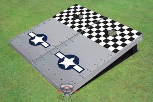 Rivet Mustang Plane Themed Cornhole Boards