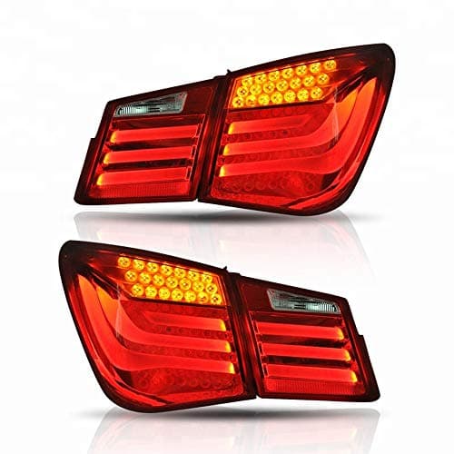 LED Tail Lights Assembly for Chevrolet Cruze 2010-2014 Black Housing Rear Lamp Brake Reverse Light Replacement Accessories