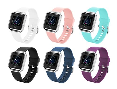 Tonsya 6PCS Fitbit Blaze Bands Small Large Women Men, Classic Replacement For Fitbit Blaze Smart Fitness Watch /Fitbit Blaze Wristbands No Tracker