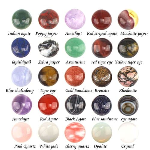 Gemstone Mix Kinds of Jasper Agate Round Shape Ring face Cabochon CAB Flatback, DIY Jewelry (16mm)