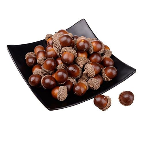Hotsaleglobal 20pcs Artificial Acorns for Thanksgiving Decor Fall Decorations Display Wedding Parties Holiday Venue Decoration Craft DIY