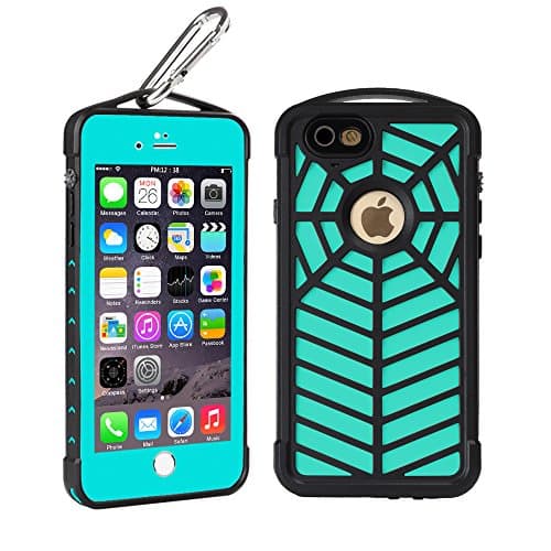 100% Waterproof Phone Case, Save4you Shockproof Dustproof Full Sealed Protection Cover Heavy Duty Spider Sport case for Apple iPhone (iPhone 7(4.7 inch) Grass blue)