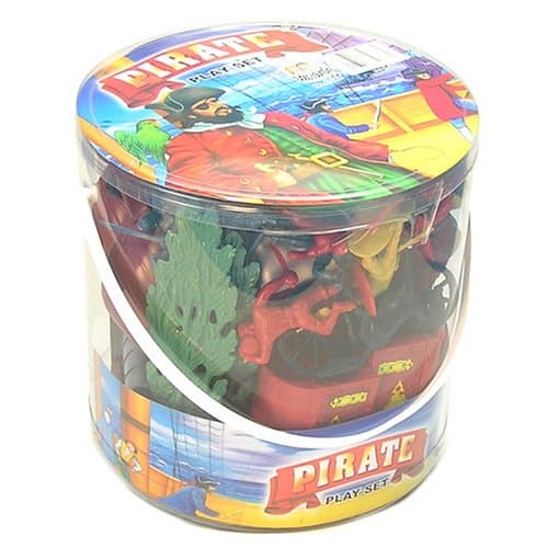 Pirate Play Set: 53 Pieces with 54mm Pirate Figures, Ships, Raft, Cannons