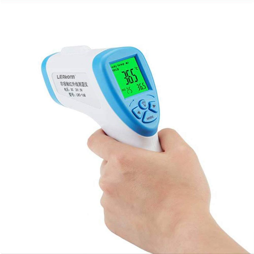 CNluca 1PCS Digital Infrared Thermometers Hand Held LCD Screen Ear Forehead Human Body Hygrometer Temperature Measurement Tool Household
