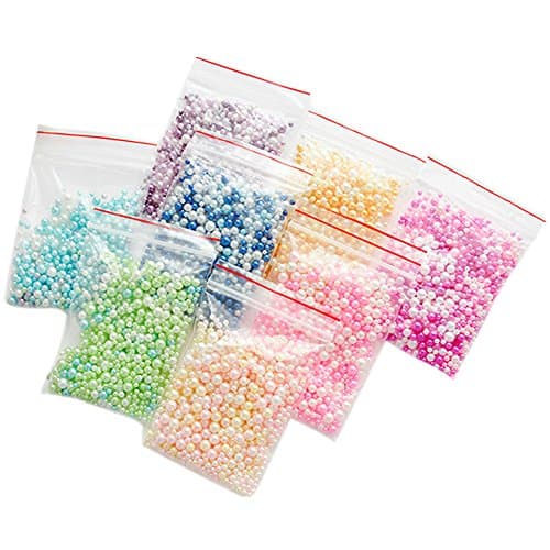 Pearl Beads for Slime - 8 Pack Mixed Size Decorative Pearl Balls Arts DIY Crafts Supplies For Homemade Slime Kit