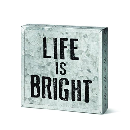 DEMFU Life is Bright Metal Wall Art