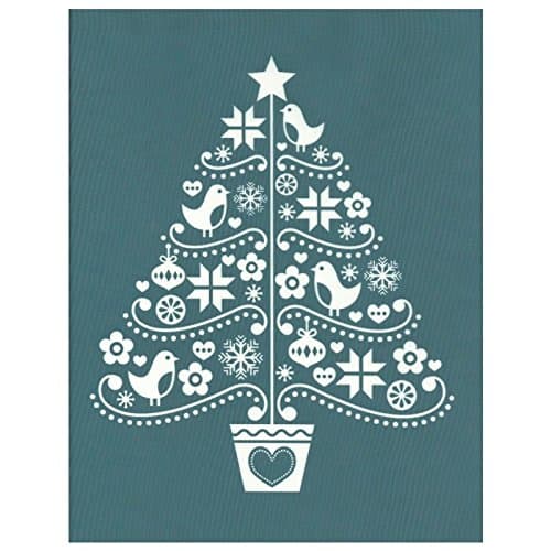 DIY Silk Screen Printing Stencil, Ready to Use"Folk Art Christmas Tree" Design, for Fabric, Wood, Ceramic, T-Shirts, and More!