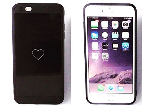 Iphone 6s Plus Case 5.5 Inch {Love} Bumper Cover Shock-Absorption and Anti-Scratch Glitter Black- [Pack of 1] FREE Iphone 7 Case 4.7 Inch {Love}- [Pack of 1]