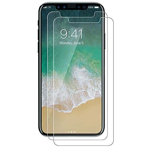 iPhone X Screen Protector Glass, ATGlass Tempered Glass Screen Protector for Apple iPhone X (2-Pack)