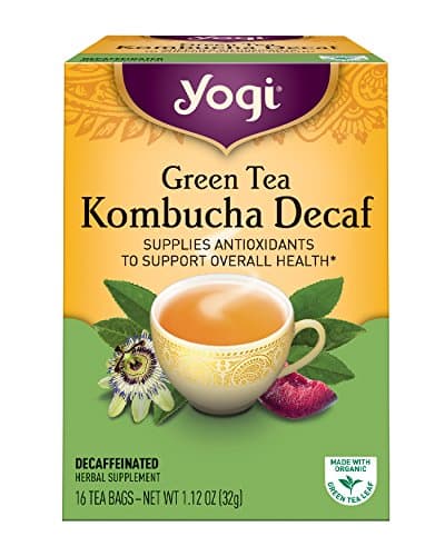 Yogi Tea, Kombucha Green Tea, Decaf, 16 Count, Packaging May Vary