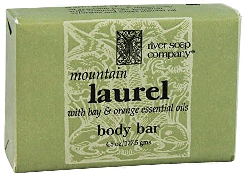 River Soap Company Simple Wrap Bar Soap,Mountain Laurel, 4.5 Ounces, Large