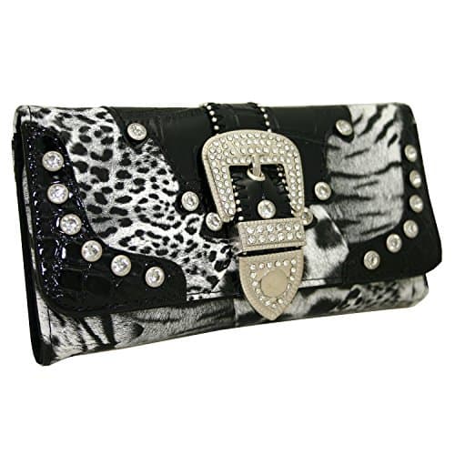 Western Rhinestone Bling Buckle Wallet