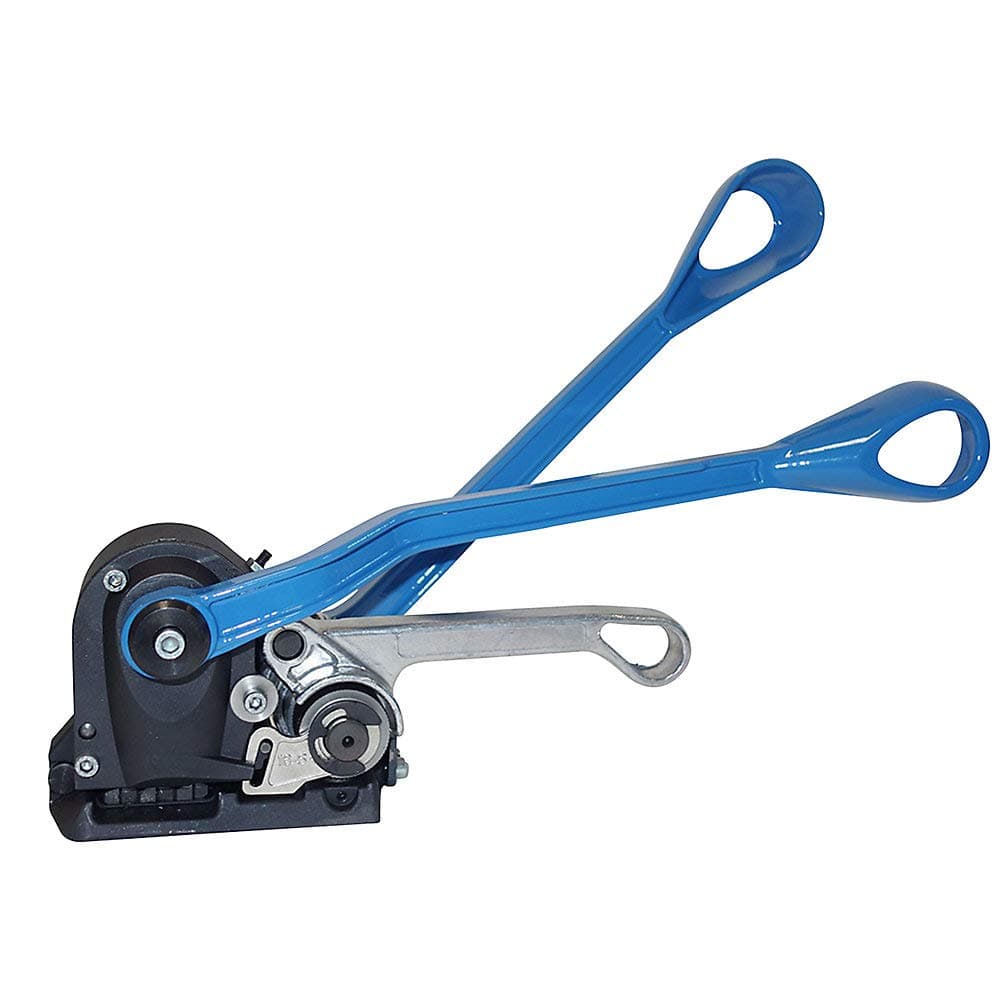 Steel strapping tool, sealless ,horizontal / vertical strapping without seals