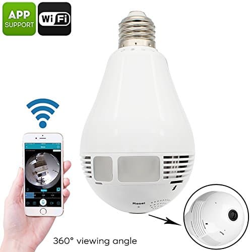 Light Bulb Security Camera,ANKD Wireless 960P Wifi IP 360 Degree Fisheye VR Panoramic Hidden Camera for Home Security with 2 Way Audio,Night Vision,Motion Detection,Support Android/IOS APP