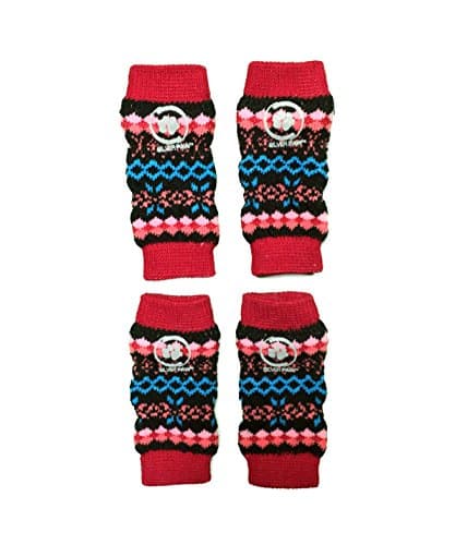 Silver Paw Leg Warmers, Large, Camellia Pink