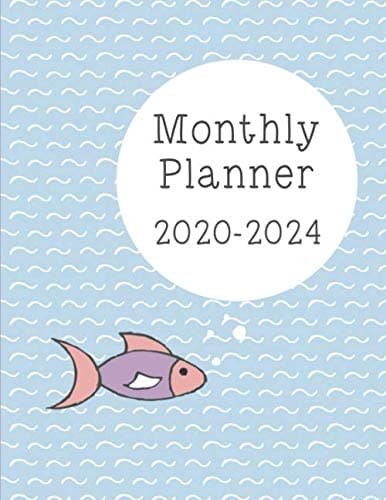 5 Year Planner 2020-2024: 60 Month Yearly Planner Monthly Calendar |  Large Size 8.5"x11" | cover fish v.1
