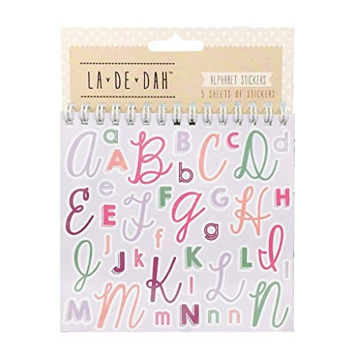 La De Dah Scrapbook Creative Alphabet Assorted Colours Sticker Flip Book