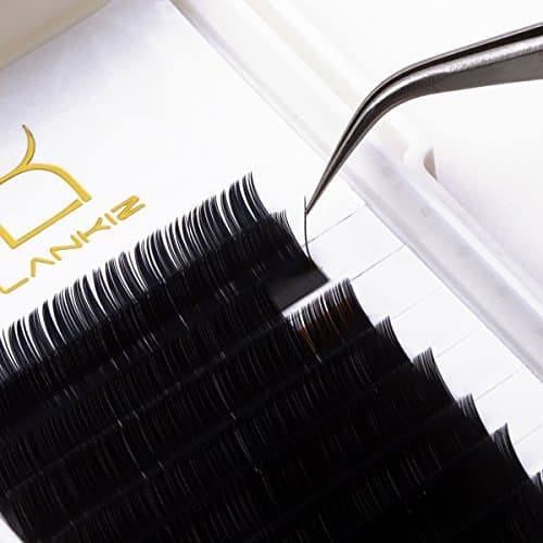 C curl Eyelash Extensions 0.15mm 13mm Volume Black Ellipse Flat Individual Single Lashes Extension Salon Perfect Use by LANKIZ