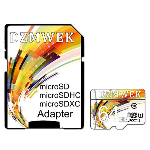 DZMWEK Ultra 64GB microSDHC UHS-I Class 10 Memory Card Mini SD Card with Standard SD Adapter