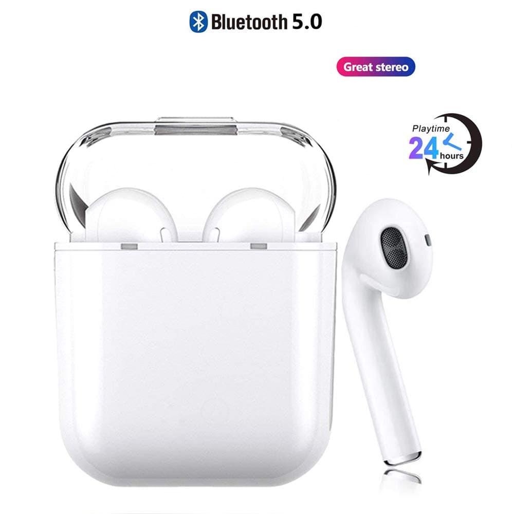 Bluetooth Earbuds, Bluetoooth 5.0 Headphones Wireless Earbuds 30H Cycle Playtime in-Ear Wireless Headphones Hi-Fi Stereo Sweatproof Earphones Sport Headsets Buit-in Mic for Work/Running/Travel/Gym