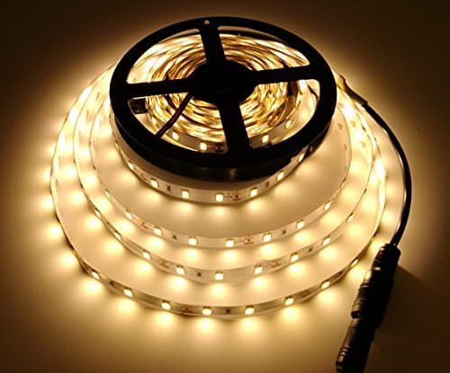 16.4ft LED High brightness Flexible Light Strip,300 Units SMD 5630 LEDs,12V DC Non-Waterproof 3000-3500K, Light Strips,Christmas Holiday Home Kitchen Car Bar Indoor - No Power Supply (Warm White)