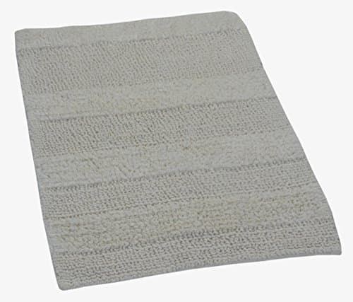 Castle Hill Wide Cut Reversible Bath Rug, 20 by 30-Inch, Ivory