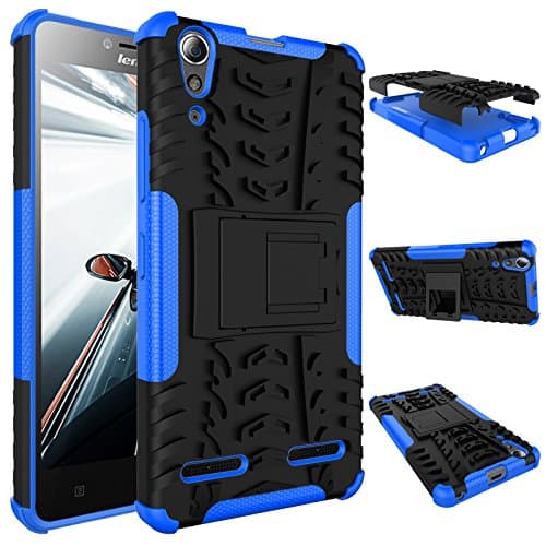 Lenovo A6000 Plus Protective Case Cover with Kickstand, Dual Layer Hybrid Hard and Soft Slim Cases for Lenovo A6000 Plus (5.0 inch)