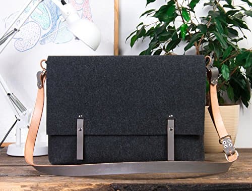 Macbook pro 17 bag, large messenger bag, leather laptop bag, messenger for men, crossbody laptop bag, 17 laptop bag, macbook pro 17, felt messenger