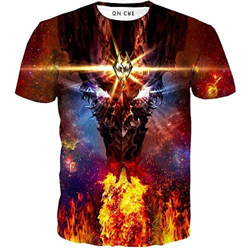 On Cue Apparel Skyrim Dragon T-Shirt