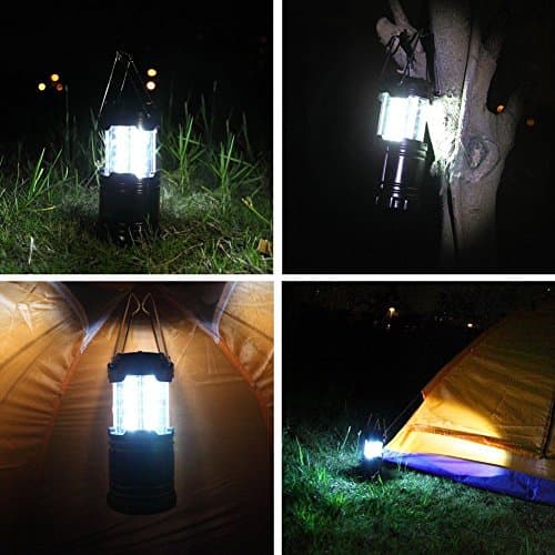 Portable Camping Lantern，LED Outdoor Flashlights with 3 AA Batteries for Emergency, Hurricane, Storm, Outage