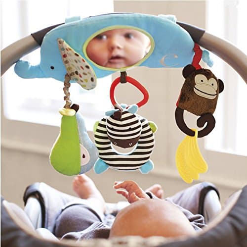 New Animal Elephant Soft Plush Crib Cot Bed Car Pram Safety Mirror Hanging Baby Toys
