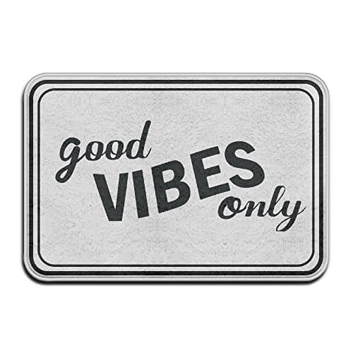 Good Vibes Only Cool 15.7 X 23.6 In Absorbent Anti Slip Floor Rug Carpet Door Mat