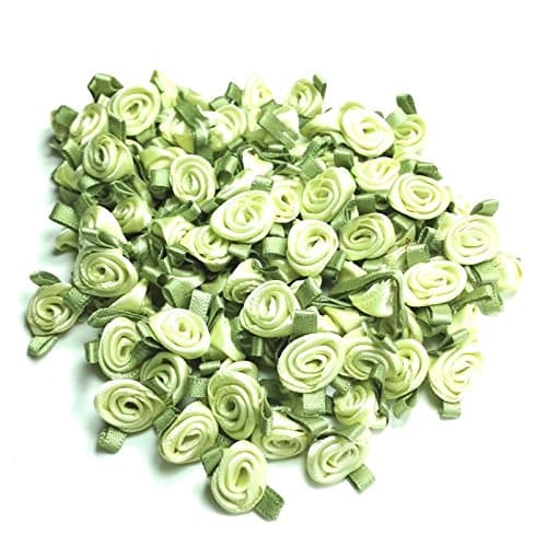 Small Ribbon Roses 100pc Bag - Baby Maize