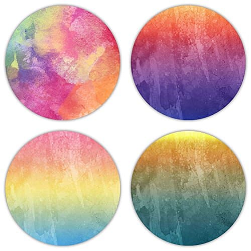 Coastero Absorbent Stone Drink Coasters - WATERCOLORS