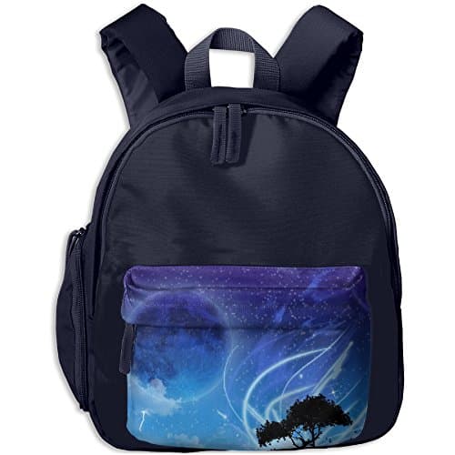 Kids Fantasy Maple Tree Moon Starry Shoulder Backpack Bookbag