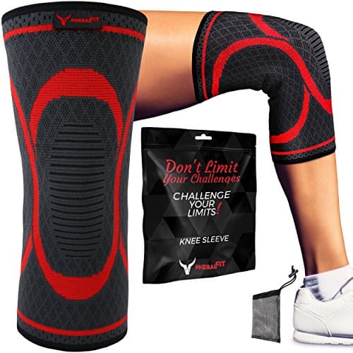 PHERAL FIT Crossfit - Squats & Lifting Knee Sleeve | Compression Support for Running - Workout - Cross Training - Squats - Powerlifting - Weightlifting