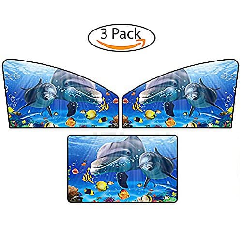 Car Sun Shade Magnetic for Side and Rear Window (3 Pack) - Car Sunshade Protector Blocks over 98% of Harmful UV Rays, Protect Your Kids, Baby, Pets from Sun Glare and Heat - Easy to Install