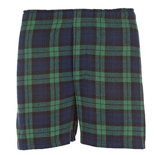 Hometown Clothing Bundle: Flannel Boxer Short &amp; Garment Guide, Blackwatch-XL