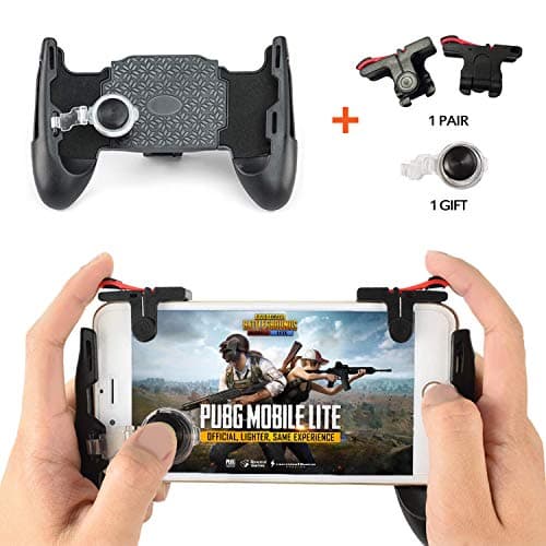 PASNOWFU PUBG Mobile Trigger Mobile Game Controller Sensitive Shoot, Aim Keys Mobile Joystick for PUBG/Fornite/Knives Out【Two Buttons + Gamepad + Joystick】
